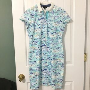 Talbots Beach 🏖 🏝 Prints Polo Dress